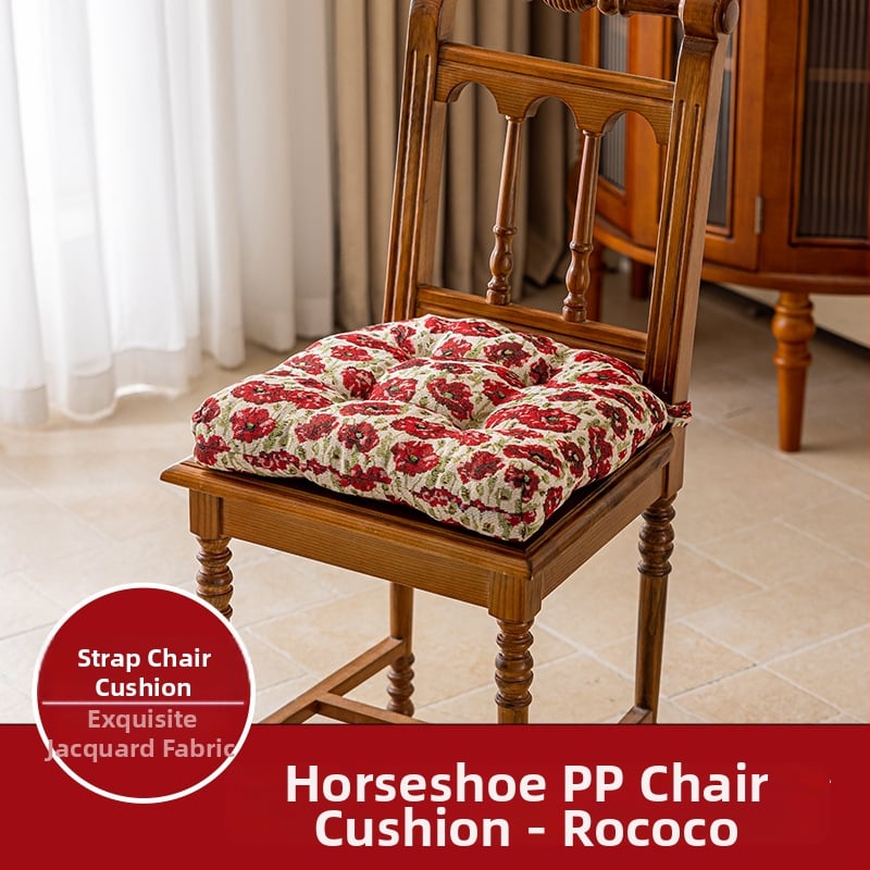 Perna pentru scaunul de dining, din poliester, umplutură PP bumbac, model floral, stil pastoral