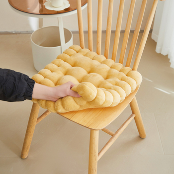 Pernă pentru scaun – Material pluș, Umplutură din bumbac perlă (fibra poliester), Brand Sana, Stil coreean, Personalizare disponibilă