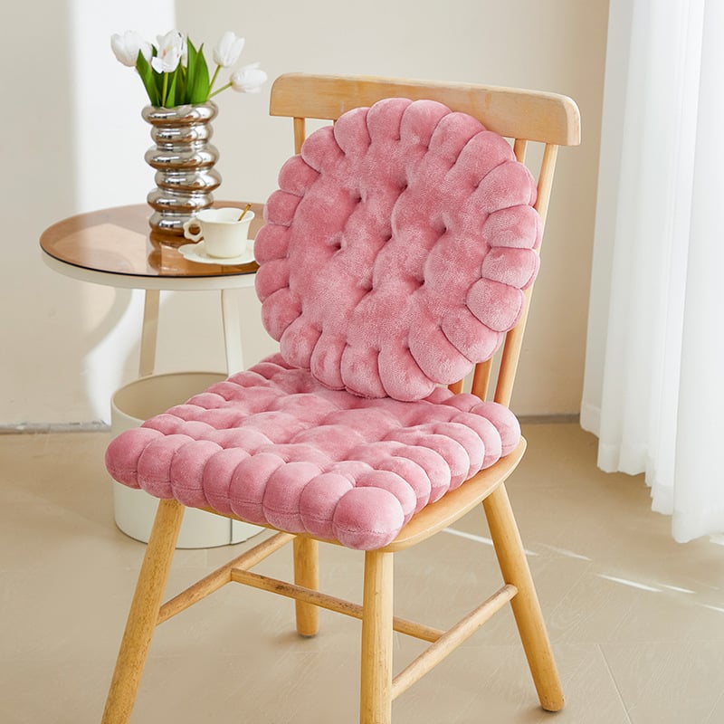 Pernă pentru scaun – Material pluș, Umplutură din bumbac perlă (fibra poliester), Brand Sana, Stil coreean, Personalizare disponibilă