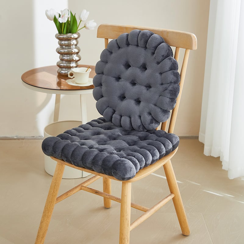 Pernă pentru scaun – Material pluș, Umplutură din bumbac perlă (fibra poliester), Brand Sana, Stil coreean, Personalizare disponibilă