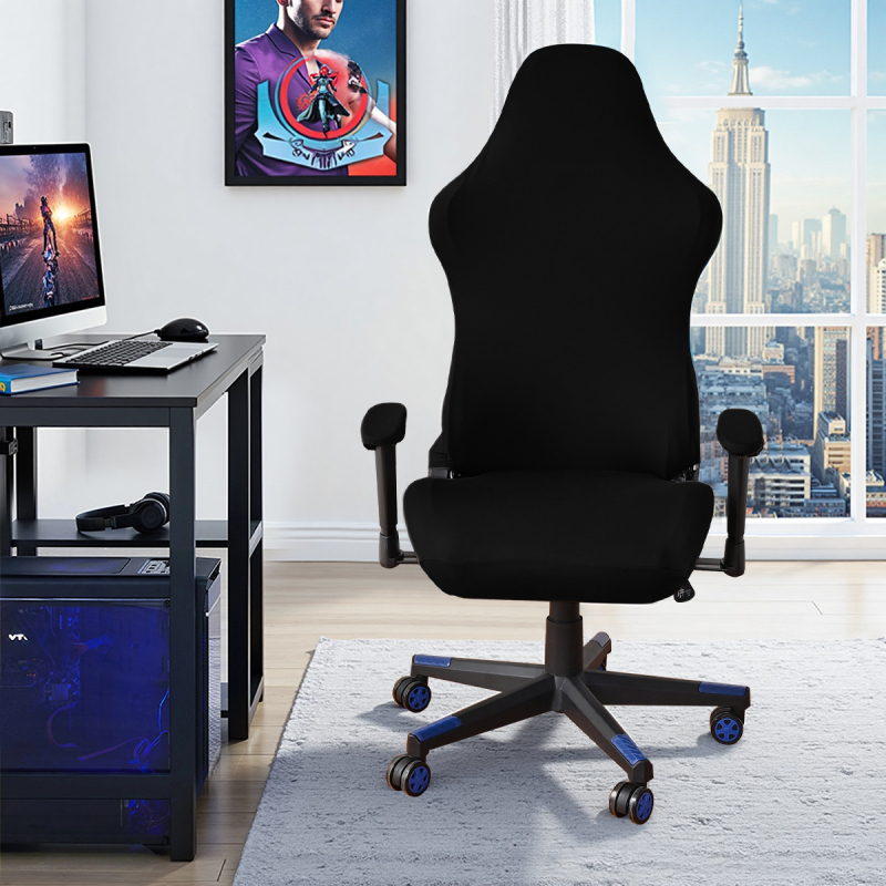 Navlaka za gaming stolicu – zaštita od prašine i dekorativni dizajn, jednobojni uzorak, 92% poliester, 8% elastan, moderan minimalistički stil