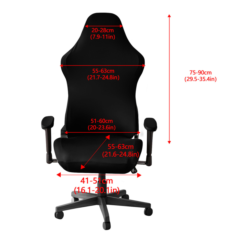 Navlaka za gaming stolicu – zaštita od prašine i dekorativni dizajn, jednobojni uzorak, 92% poliester, 8% elastan, moderan minimalistički stil