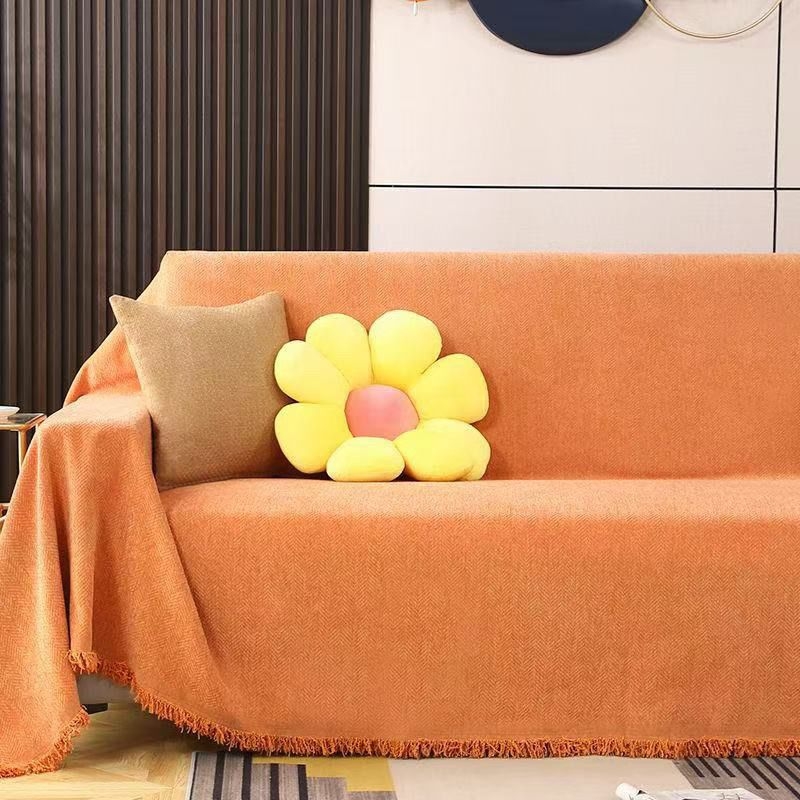 Chenille navlaka za kauč, univerzalna, jednoplošno potpuno pokriće, otporna na ogrebotine mačaka, za sve sezone, minimalistički stil