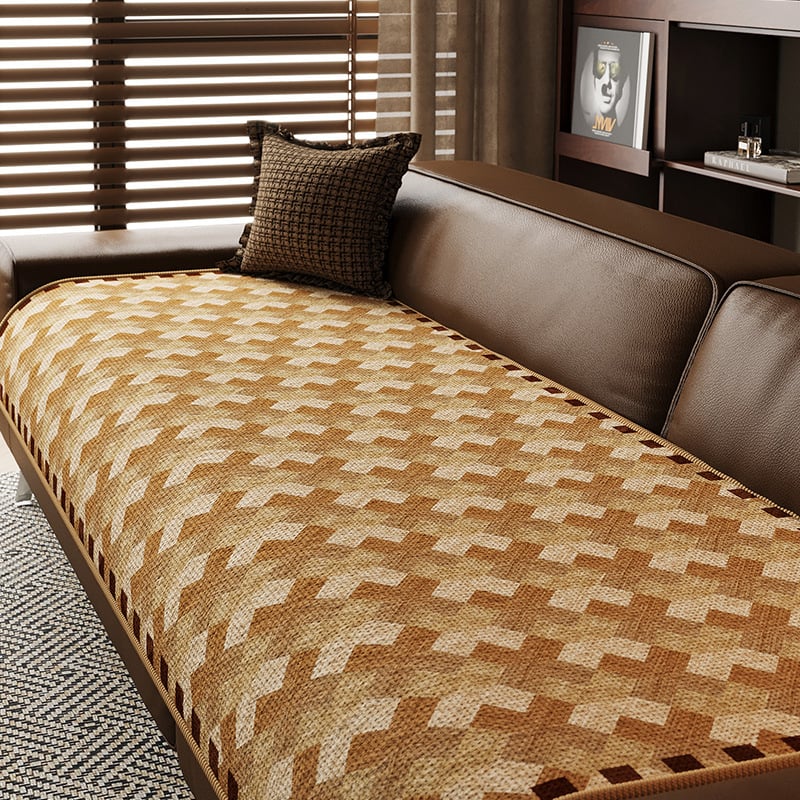 Perna de canapea din poliester, model geometric, pentru canapea sectional, stil Wabi-Sabi