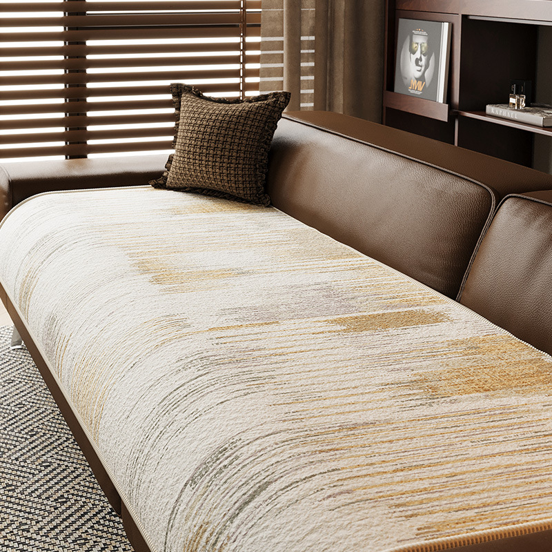 Perna de canapea din poliester, model geometric, pentru canapea sectional, stil Wabi-Sabi