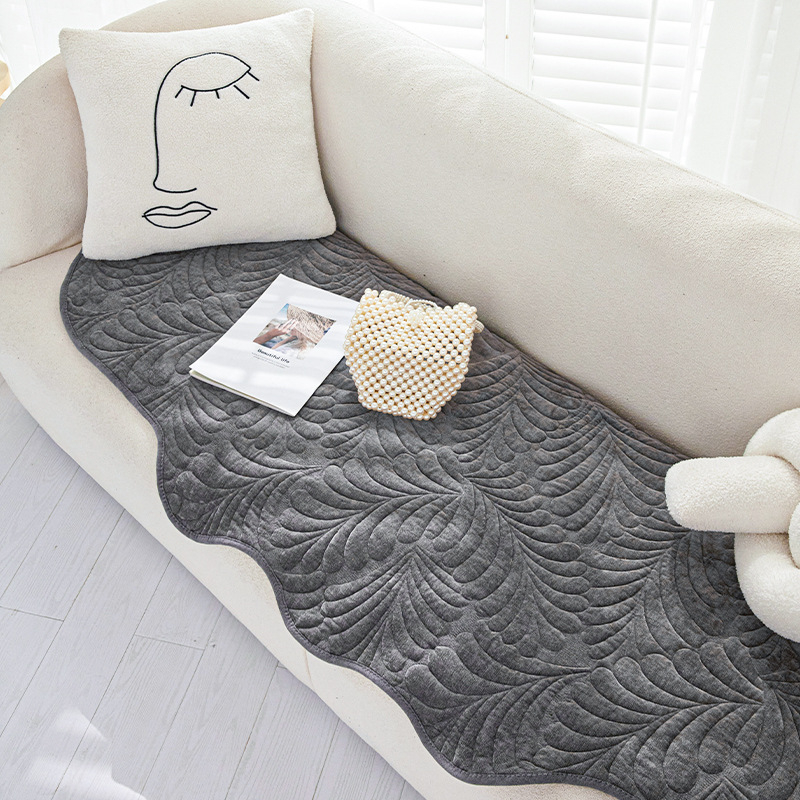 Husă de canapea din chenille pentru canapea combinată – stil modern minimalist, husă de protecție