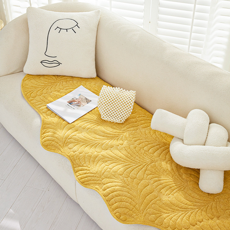 Husă de canapea din chenille pentru canapea combinată – stil modern minimalist, husă de protecție