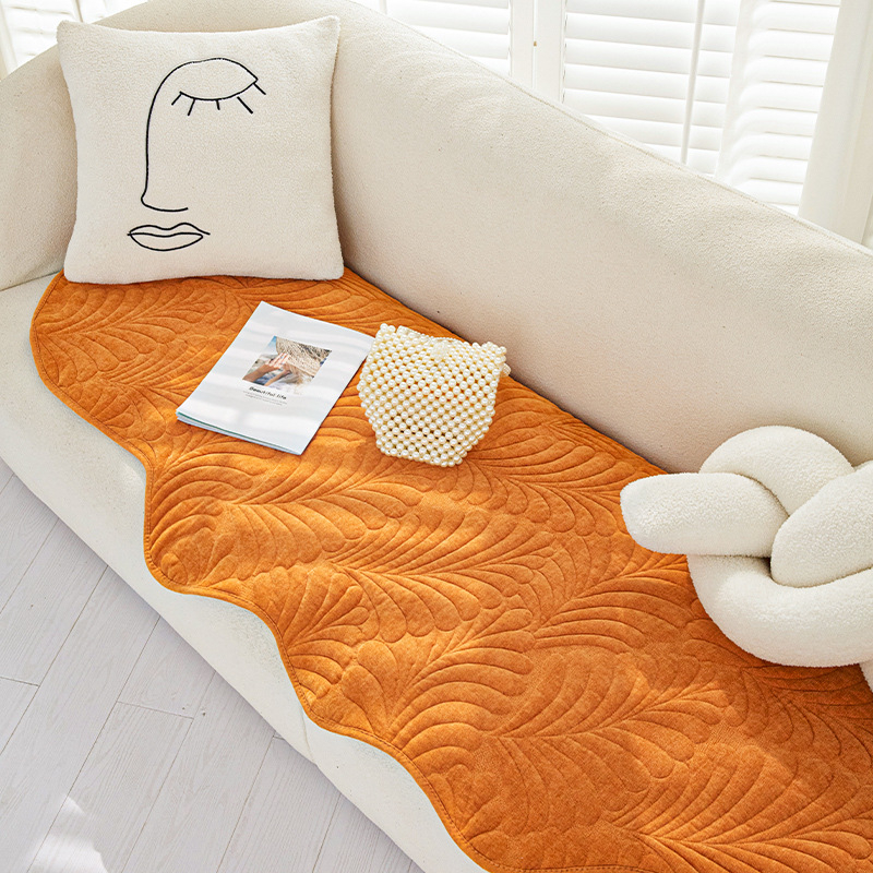 Husă de canapea din chenille pentru canapea combinată – stil modern minimalist, husă de protecție