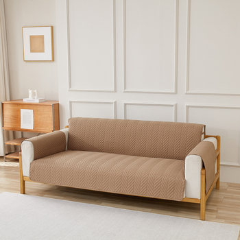 Husă canapea pentru două locuri | Poliester, model solid, stil minimalist, lavabilă în mașină