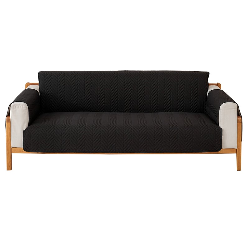 Husă canapea pentru două locuri | Poliester, model solid, stil minimalist, lavabilă în mașină