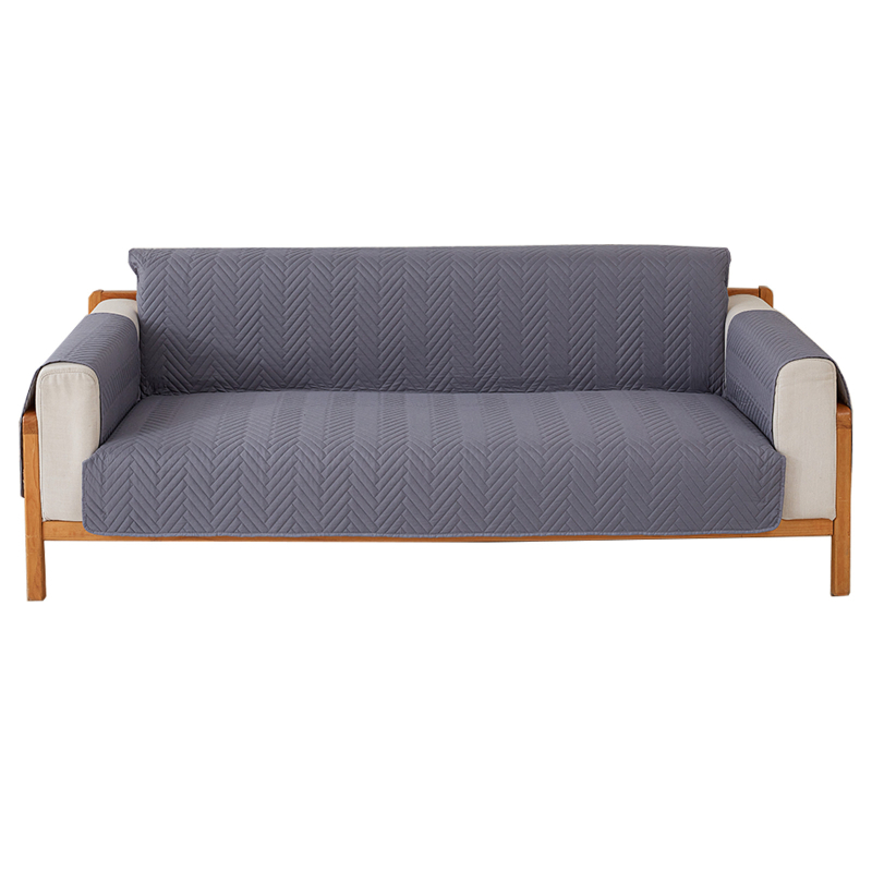 Husă canapea pentru două locuri | Poliester, model solid, stil minimalist, lavabilă în mașină