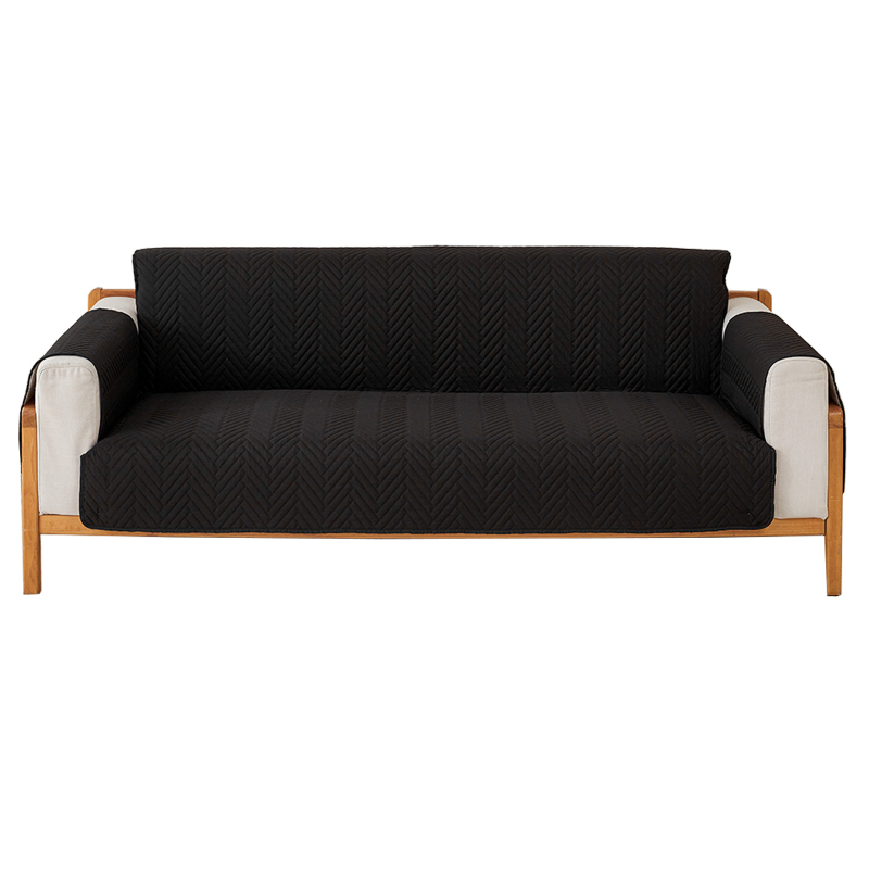 Husă canapea pentru două locuri | Poliester, model solid, stil minimalist, lavabilă în mașină