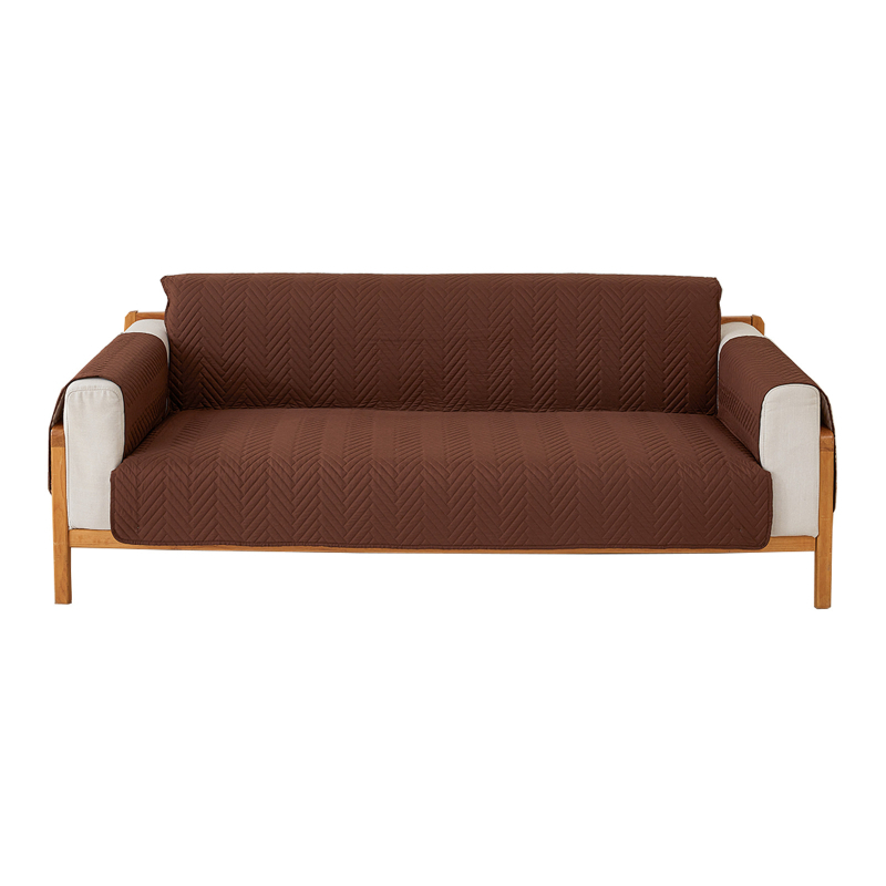 Husă canapea pentru două locuri | Poliester, model solid, stil minimalist, lavabilă în mașină