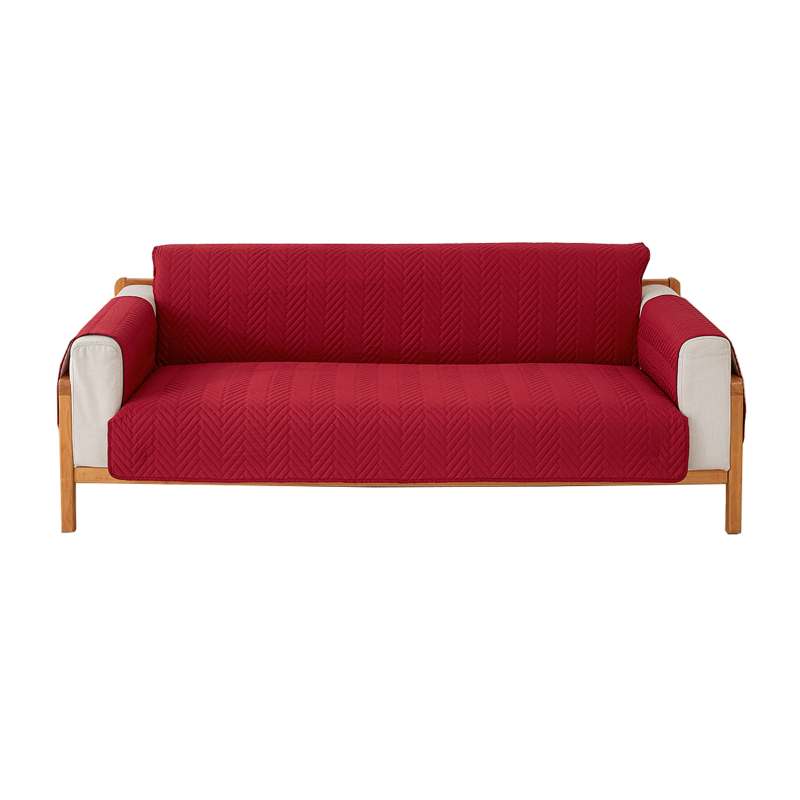 Husă canapea pentru două locuri | Poliester, model solid, stil minimalist, lavabilă în mașină