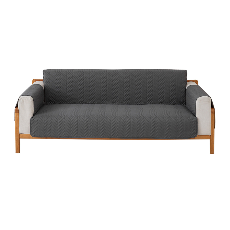 Husă canapea pentru două locuri | Poliester, model solid, stil minimalist, lavabilă în mașină