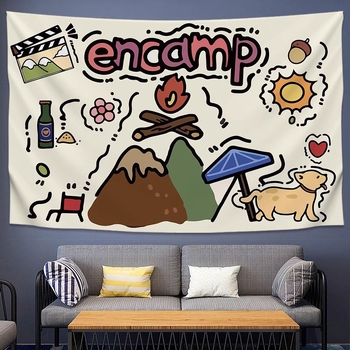 Goblen Cartoon pentru living – pluș, 100% bumbac, spălat manual