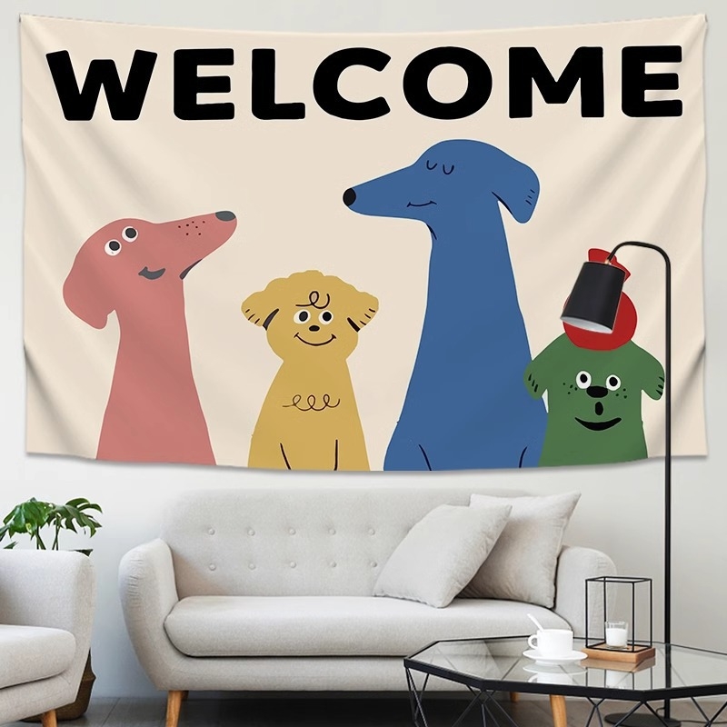 Goblen Cartoon pentru living – pluș, 100% bumbac, spălat manual