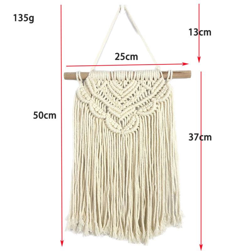 Bohemiško stilia gobelenas, poliesterio–medvilnės mišinys, rankų audimas, netolygus forma, pritaikymas prieinamas