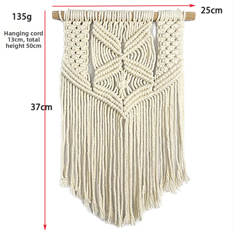 Bohemiško stilia gobelenas, poliesterio–medvilnės mišinys, rankų audimas, netolygus forma, pritaikymas prieinamas