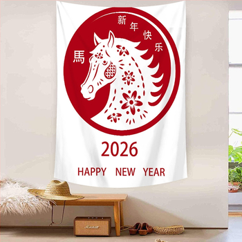 Stačiakampė gobelė, Kalėdinio stiliaus, 100% poliesteris, skaitmeninis šiluminis pernešimas, galima skalbti mašinoje