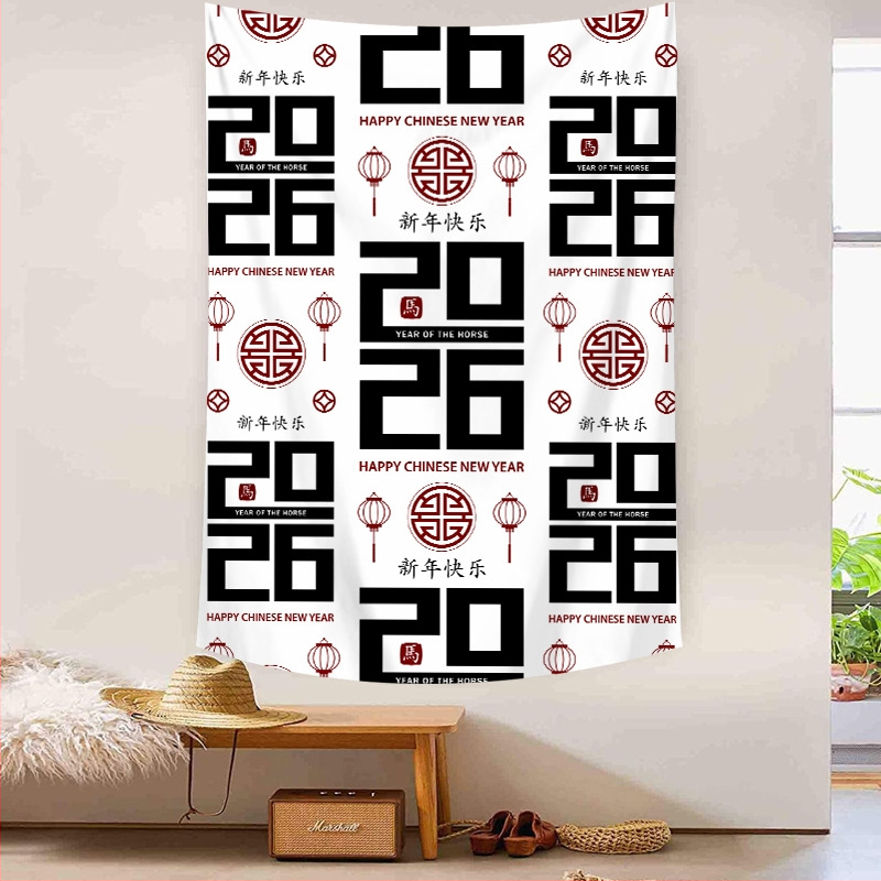 Stačiakampė gobelė, Kalėdinio stiliaus, 100% poliesteris, skaitmeninis šiluminis pernešimas, galima skalbti mašinoje