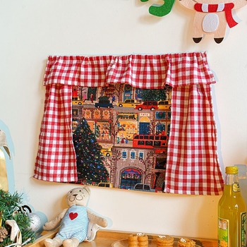 Nordic stiliaus pūkuotas gobelenas svetainei — 3D Kalėdų sieninis gobelenas, rankų mezgimas, 70-80% medvilnė