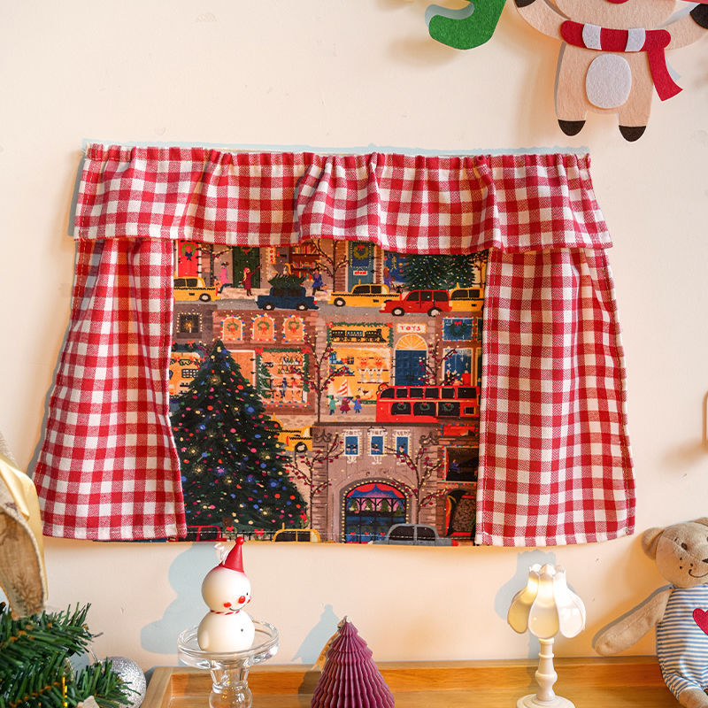 Nordic stiliaus pūkuotas gobelenas svetainei — 3D Kalėdų sieninis gobelenas, rankų mezgimas, 70-80% medvilnė