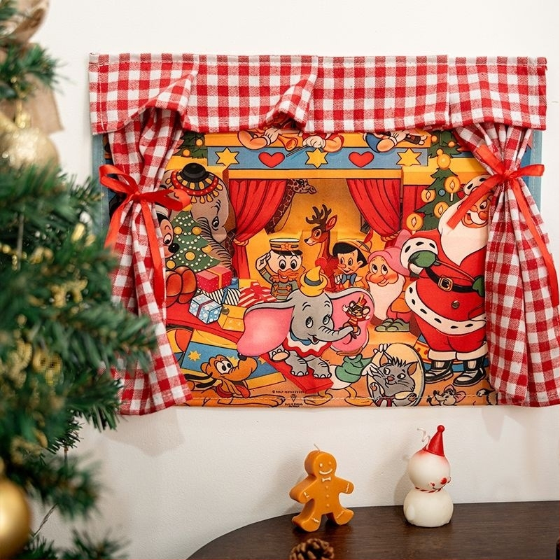 Nordic stiliaus pūkuotas gobelenas svetainei — 3D Kalėdų sieninis gobelenas, rankų mezgimas, 70-80% medvilnė