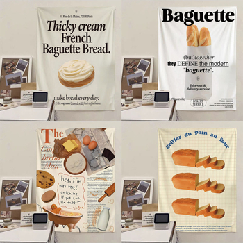 Korejos stiliaus sienos gobelenas su širdies raštu, iš pūkoto audinio su 41–50% poliesterio, skaitmeninis termotransferas