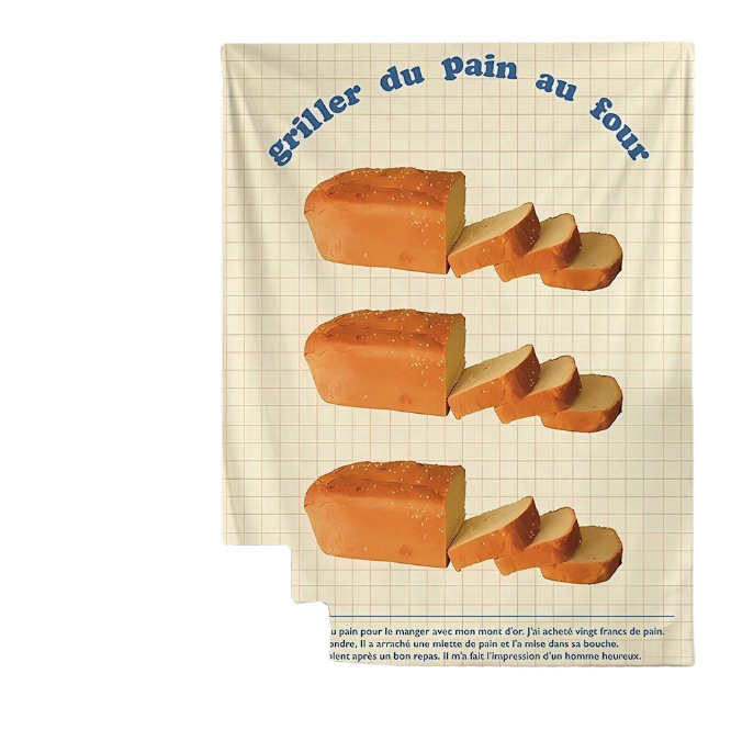 Korejos stiliaus sienos gobelenas su širdies raštu, iš pūkoto audinio su 41–50% poliesterio, skaitmeninis termotransferas