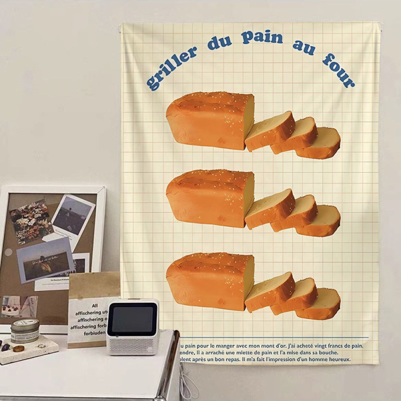 Korejos stiliaus sienos gobelenas su širdies raštu, iš pūkoto audinio su 41–50% poliesterio, skaitmeninis termotransferas