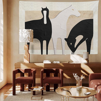 Fali gobelin - plüss anyag, fő szövet 100% poliészter, alsó réteg 30% gyapot, téglalap alakú, modern minimalist stílus, digitális hőtranszfer, motívum: rajzfilm/anime.