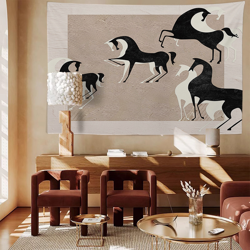 Fali gobelin - plüss anyag, fő szövet 100% poliészter, alsó réteg 30% gyapot, téglalap alakú, modern minimalist stílus, digitális hőtranszfer, motívum: rajzfilm/anime.