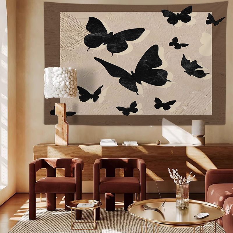 Fali gobelin - plüss anyag, fő szövet 100% poliészter, alsó réteg 30% gyapot, téglalap alakú, modern minimalist stílus, digitális hőtranszfer, motívum: rajzfilm/anime.