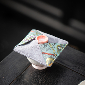 Protecția capacului bolului pentru ceremonia ceaiului – husă din textile, rezistentă la căderi, ușor de transportat, țesătură îngroșată (Categoria: Accesorii pentru ceremonia ceaiului; Material: Textil; Lansare: 2024; Calitate: Primă Clasă; Stil: Noul stil