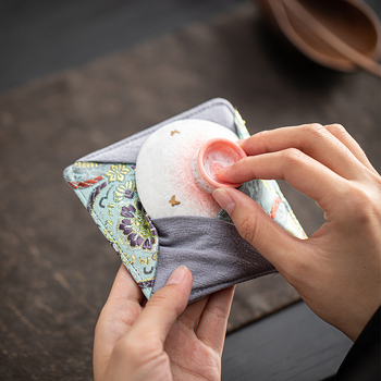 Protecția capacului bolului pentru ceremonia ceaiului – husă din textile, rezistentă la căderi, ușor de transportat, țesătură îngroșată (Categoria: Accesorii pentru ceremonia ceaiului; Material: Textil; Lansare: 2024; Calitate: Primă Clasă; Stil: Noul stil