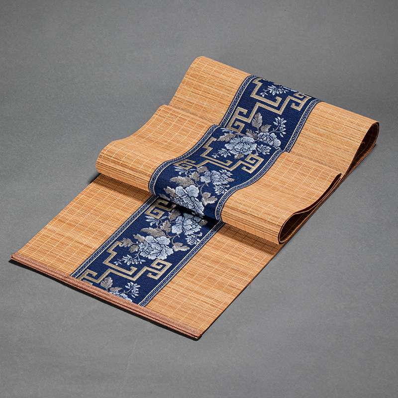 Bambusni stolni runner za čaj – zen stil, novi kineski stil, jacquard tkanina, 90% bambusa, 10% poliester