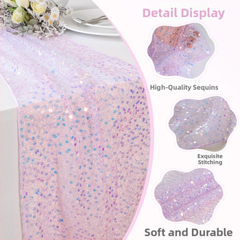 Wanlu laua lipu merineitsi sädelev muster – ümmargune disain, 100% polüester, sobib välistingimustesse, söögisaalile ja kaubanduslikele ruumidele