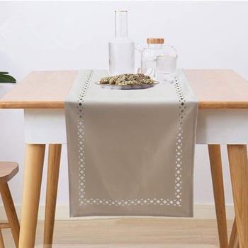 Veluurist ühevärviline laudlina, polüester, sobib elutoale, kontorisse, restoranidesse ja äriruumidele