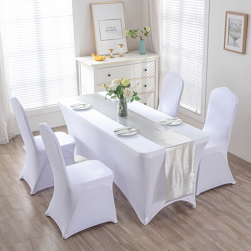 Runner de masă cu paiete, stil lux ușor, poliester, model solid, potrivit pentru sufragerie, dormitor, exterior, restaurant, spații comerciale