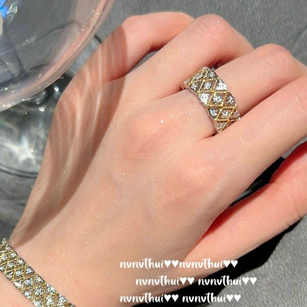 Nvnv thui brățară geometrică cu zirconiu cubic sintetic, micro-setare, stil palat