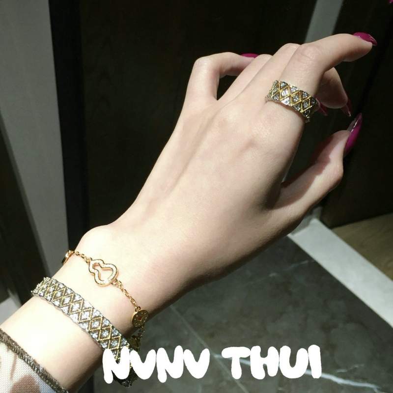 Nvnv thui brățară geometrică cu zirconiu cubic sintetic, micro-setare, stil palat