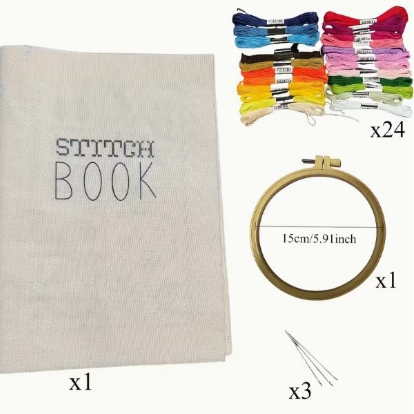 Keresztszemes hímzés kezdő készlet – vászon anyag, testreszabható, modern minimalist stílus, Európa és Amerika számára.