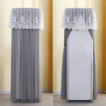 Spintelės tipo vertikalus oro kondicionieriaus dulkių dangtis, poliesteris, šiaurinis stilius, suderinamas su Gree/Midea/Haier