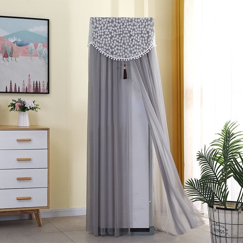 Spintelės tipo vertikalus oro kondicionieriaus dulkių dangtis, poliesteris, šiaurinis stilius, suderinamas su Gree/Midea/Haier