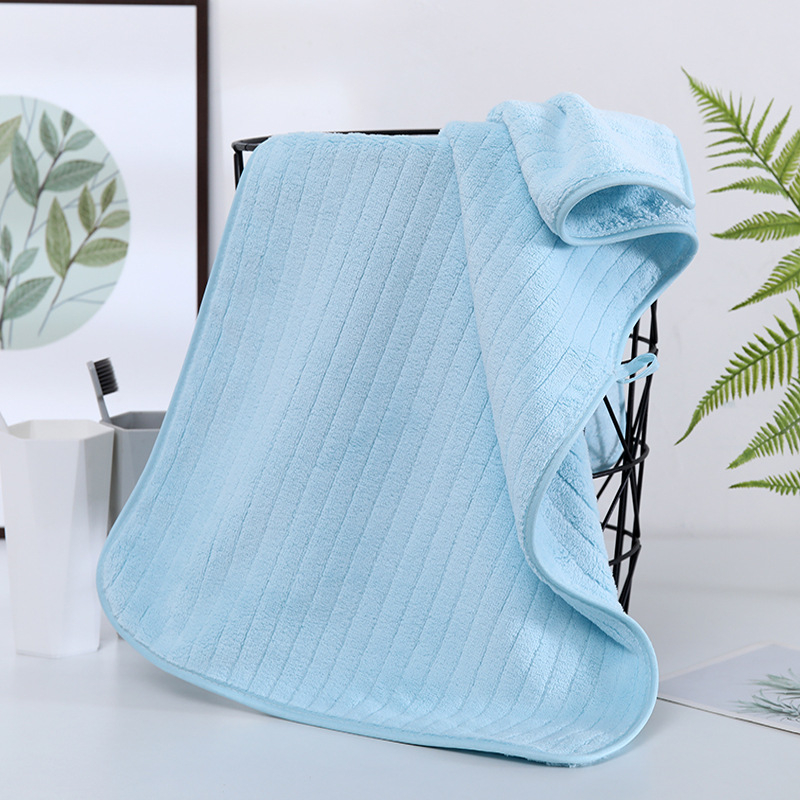 Prosop de baie Mu Tian din fleece coral, 32S, 200 g+, terminare cu tiv