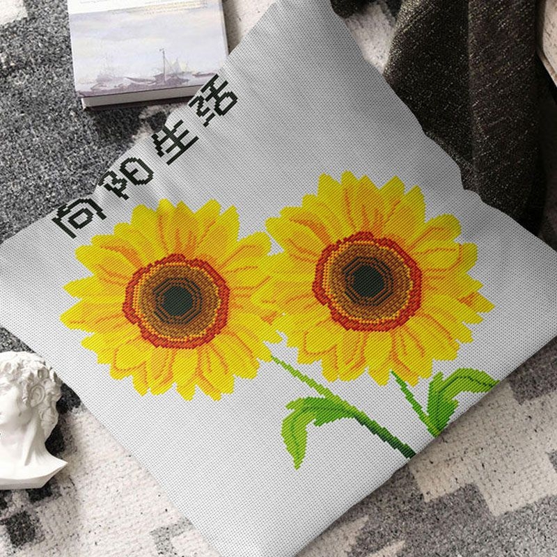 Saulės spindulių kryžminio siuvimo DIY pagalvės uždangalas | 9ct audinys, šiaurinis stilius, Unique prekinis ženklas, plastinis lakštas