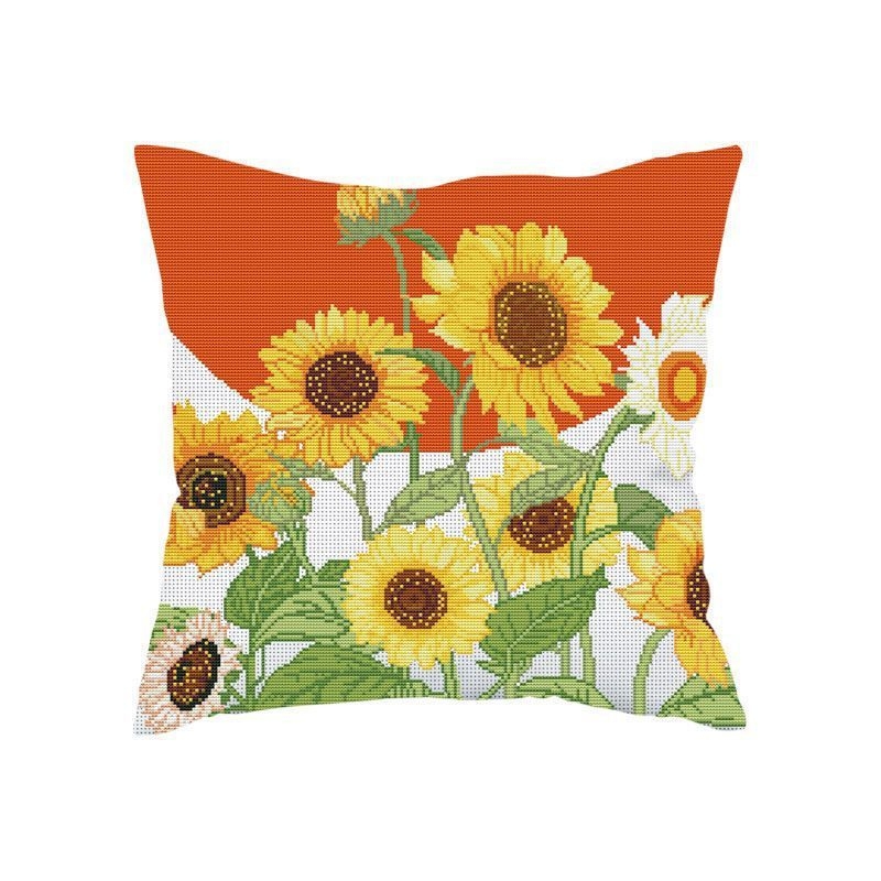 Saulės spindulių kryžminio siuvimo DIY pagalvės uždangalas | 9ct audinys, šiaurinis stilius, Unique prekinis ženklas, plastinis lakštas