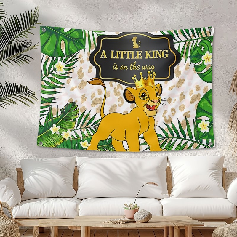 Parti háttérhez készült banner — poliészter, északi stílus, animációs/ Cartoon minta, téglalap alakú, digitális hőtranszfer