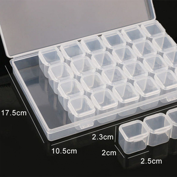 Dijamanto paveikslų įrankių saugojimo dėžutė, 64 tinkleliai, peizažo raštas, šiuolaikinis minimalistinis